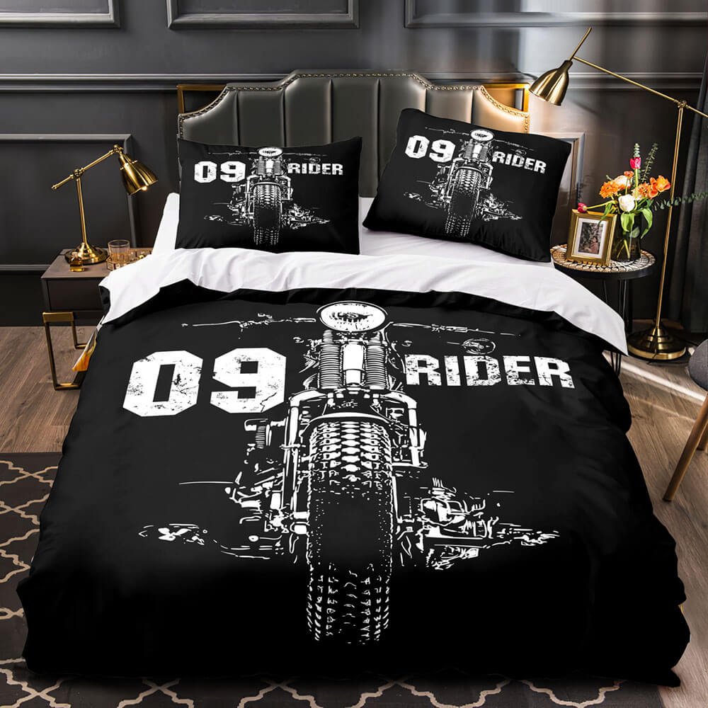Caferacer Motorcycle Bedding Set Quilt Cover Without Filler