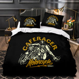 Caferacer Pattern Bedding Set Quilt Cover Without Filler