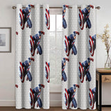 Captain America Curtains Cosplay Blackout Window Treatments Drapes