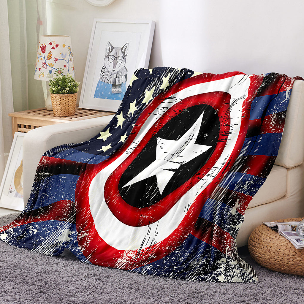 Captain America Iron Man Blanket Flannel Throw Room Decoration