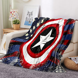 Captain America Iron Man Blanket Flannel Throw Room Decoration