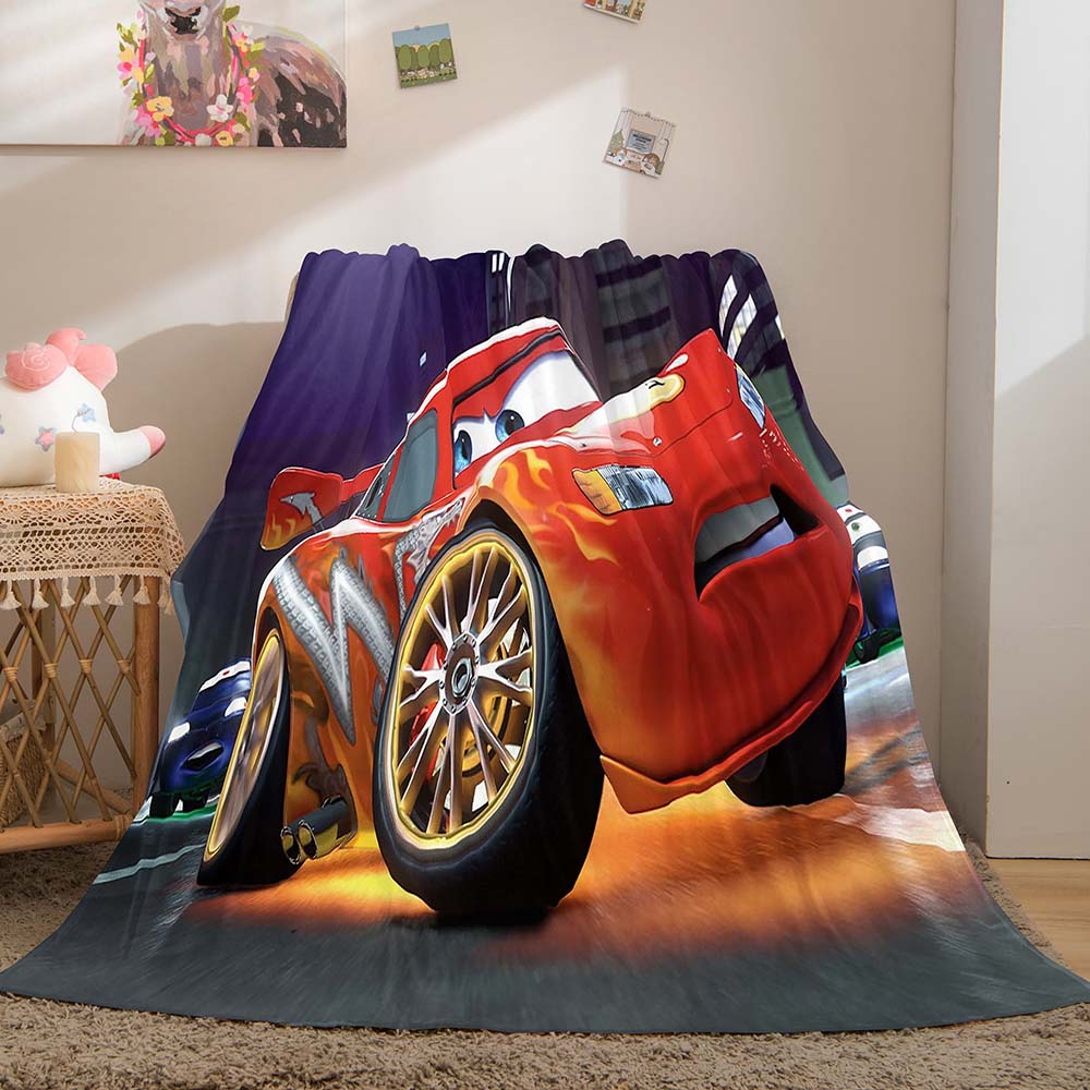 Cars Pattern Blanket Flannel Throw Room Decoration