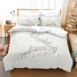 Cartoon Animal Deer Elk Bedding Set Duvet Cover Quilt Bed Sheets Sets - EBuycos
