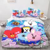 Cartoon BT21 BTS Butter Bedding Set Quilt Duvet Cover Bedding Sets - EBuycos