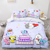 Cartoon BT21 BTS Butter Bedding Set Quilt Duvet Cover Bedding Sets - EBuycos