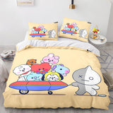 Cartoon BT21 BTS Butter Bedding Set Quilt Duvet Covers Bedding Sets - EBuycos