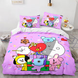Cartoon BT21 BTS Butter Bedding Set Quilt Duvet Covers Bedding Sets - EBuycos