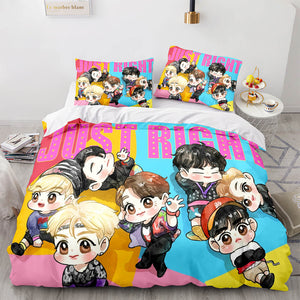 Cartoon BT21 Bedding Set Throw Quilt Duvet Covers Bedding Sets - EBuycos