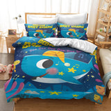 Cartoon Baby Shark Bedding Set Kids Quilt Duvet Covers Bed Sheets Sets - EBuycos