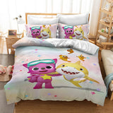 Cartoon Baby Shark Cosplay Bedding Set Duvet Covers Bed Sheets Sets - EBuycos