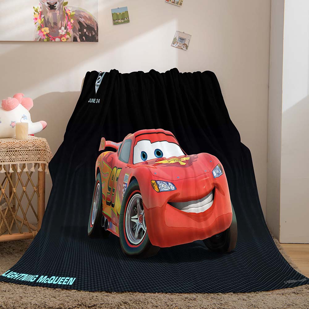 Cartoon Cars Blanket Flannel Throw Room Decoration