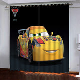 Cartoon Cars Pattern Curtains Pattern Blackout Window Drapes