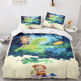 Cartoon Dinosaur Cosplay 3 Piece Bedding Sets Duvet Covers Bed Sheets - EBuycos