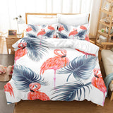 Cartoon Flamingo Bedding Set 3 Piece Duvet Covers Comforter Bed Sheets - EBuycos