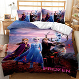 Cartoon Frozen Cosplay Bedding Set Quilt Duvet Cover Bed Sheets Sets - EBuycos