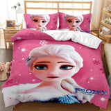 Cartoon Frozen Cosplay Bedding Set Quilt Duvet Cover Bed Sheets Sets - EBuycos