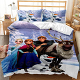 Cartoon Frozen Cosplay Bedding Set Quilt Duvet Cover Bed Sheets Sets - EBuycos