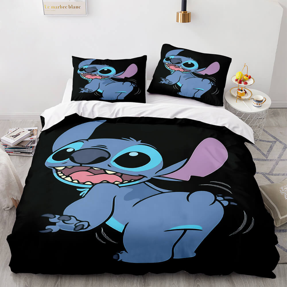 Cartoon Lilo and Stitch Cosplay Bedding Set Duvet Cover Bed Sheets Sets - EBuycos