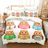 Cartoon Owl Bedding Sets Duvet Covers Comforter Quilt Bed Sheets - EBuycos