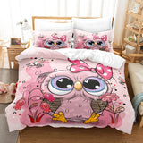Cartoon Owl Bedding Sets Duvet Covers Quilt Bed Linen Sheets Sets - EBuycos