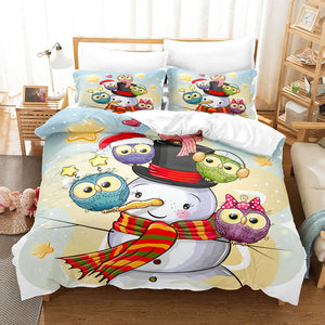 Cartoon Owl Bedding Sets Duvet Covers Quilt Bed Linen Sheets Sets - EBuycos