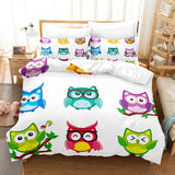 Cartoon Owl Bedding Sets Duvet Covers Quilt Bed Sheets Birthday Gift - EBuycos