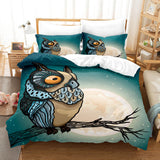 Cartoon Owl Bedding Sets Duvet Covers Quilt Bed Sheets Birthday Gift - EBuycos