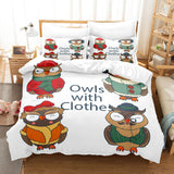 Cartoon Owl Bedding Sets Duvet Covers Quilt Bed Sheets Birthday Gift - EBuycos