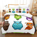 Cartoon Owl Bedding Sets Duvet Covers Quilt Bed Sheets Birthday Gift - EBuycos