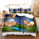 Cartoon Owl Bedding Sets Kids Birthday Duvet Covers Quilt Bed Sheets - EBuycos