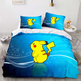 Cartoon Pikachu Bedding Set Quilt Cover Without Filler