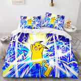 Cartoon Pikachu Bedding Set Quilt Cover Without Filler