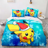 Cartoon Pikachu Pattern Bedding Sets Quilt Cover Without Filler