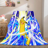 Cartoon Pokemon Pikachu Flannel Fleece Blanket Throw Quilt Blanket - EBuycos