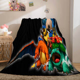 Cartoon Pokemon Pikachu Flannel Fleece Blanket Throw Quilt Blanket - EBuycos