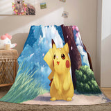 Cartoon Pokemon Pikachu Flannel Fleece Blanket Throw Quilt Blanket - EBuycos