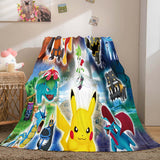 Cartoon Pokemon Pikachu Flannel Fleece Blanket Throw Quilt Blanket - EBuycos