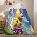Cartoon Pokemon Pikachu Flannel Fleece Blanket Throw Cosplay Blanket - EBuycos