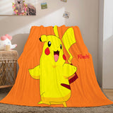 Cartoon Pokemon Pikachu Flannel Fleece Blanket Throw Cosplay Blanket - EBuycos