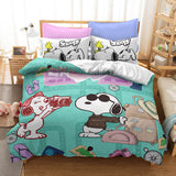 Snoopy Bedding Set Quilt Duvet Cover Without Filler - EBuycos
