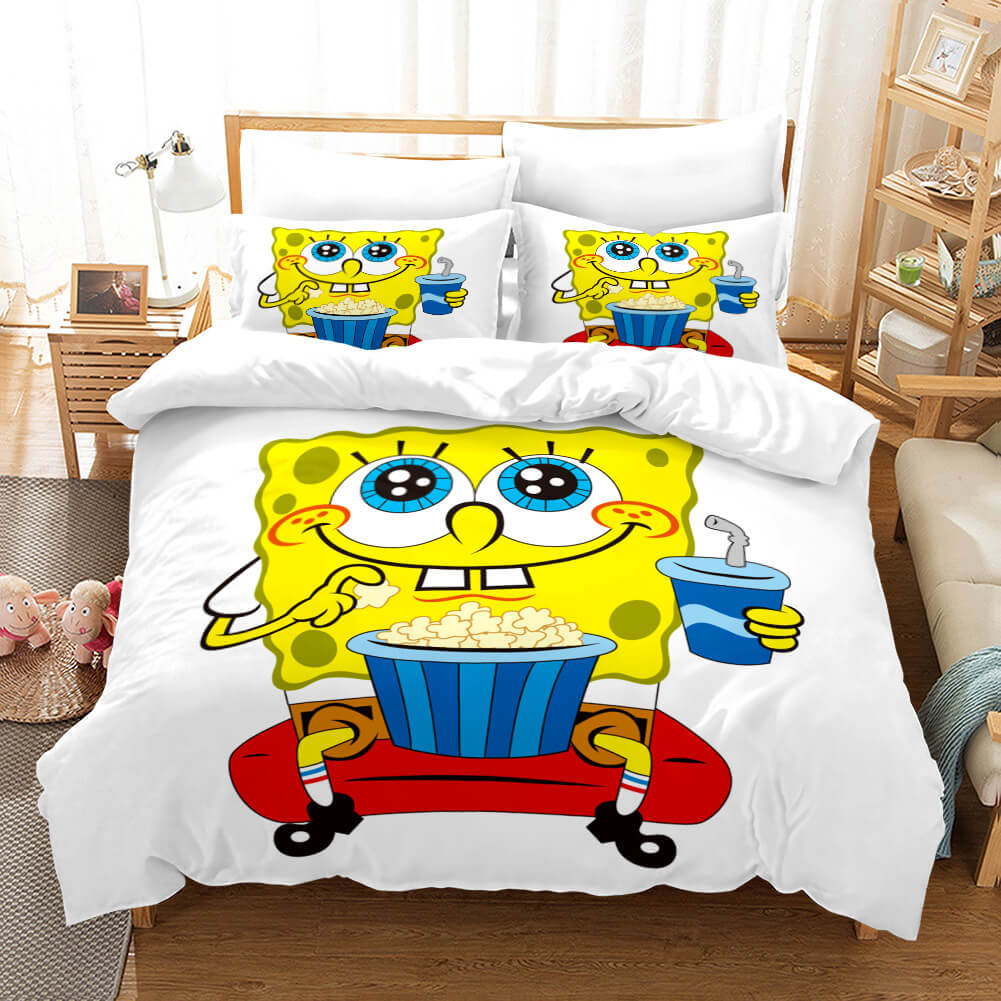 Cartoon SpongeBob SquarePants Bedding Sets Duvet Covers Bed Sheets - EBuycos