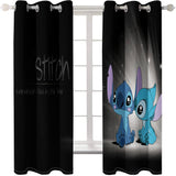 Cartoon Stitch Curtains Blackout Window Treatments Drapes for Room Decor