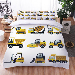 Cartoon Truck Bedding Set Quilt Cover Without Filler