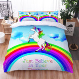 Cartoon Unicorn Bedding Set Quilt  Cover Without Filler