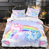 Cartoon Unicorn Bedding Set Quilt Duvet Cover Bedding Sets Kids Gift - EBuycos