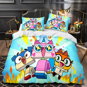 Cartoon Unikitty Bedding Set Quilt Duvet Cover Bedding Sets for Kids - EBuycos