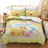 Cartoon Winnie the pooh Kids Bedding Set Duvet Cover Bed Sheets Sets - EBuycos