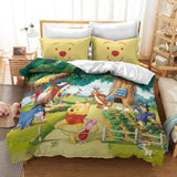 Cartoon Winnie the pooh Kids Bedding Set Duvet Cover Bed Sheets Sets - EBuycos