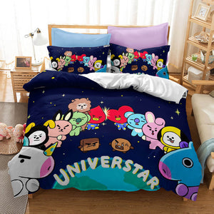 Cartoon image Cosplay Bedding Set Duvet Covers Comforter Bed Sheets - EBuycos