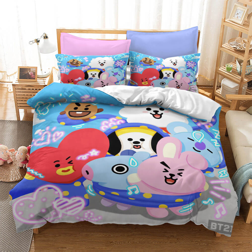 Cartoon image Cosplay Bedding Set Duvet Covers Comforter Bed Sheets - EBuycos